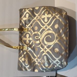 Gray And Gold Tote